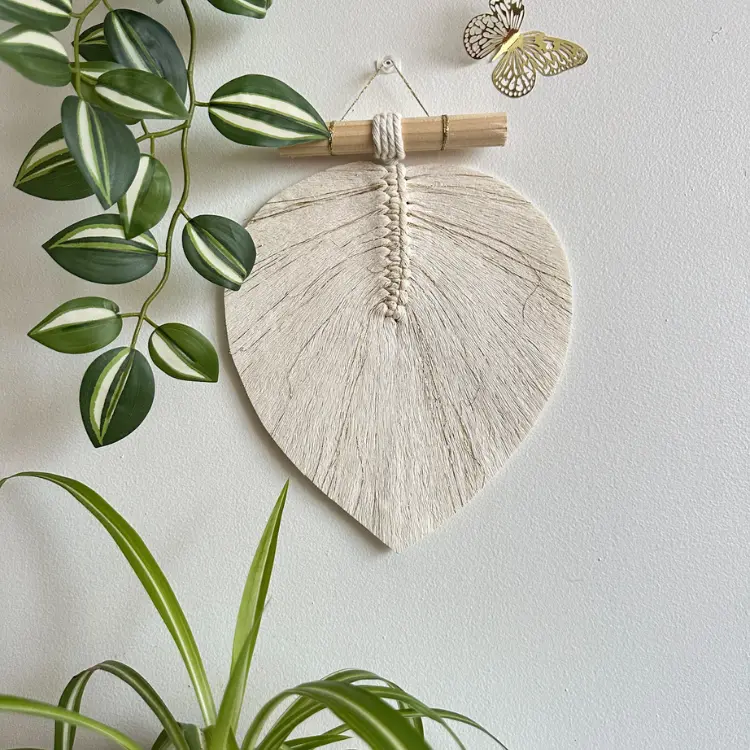 Suspension feuille macramé - kit débutant