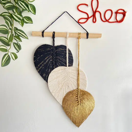 comment faire une suspension en plume macrame ?
